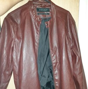 Zara Mens XL Brown Leather Jacket
